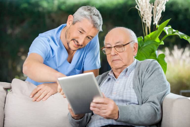 Companion care at home offers socialization, encouragement, and help with tasks that may be difficult for them, like technology.